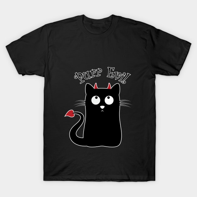 Purr Evil Cat Women's T-Shirt T-Shirt by mmoskon